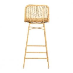 30 in. Natural Paradiso Rattan Bar Stool with Wrapped Metal Legs by East At Main -Shabby Chic Shop natural east at main bar stools tt bs 53025 4f 1000