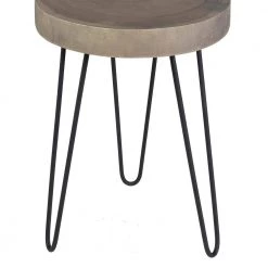 Laredo Grey Wash Teak Accent Table by East At Main -Shabby Chic Shop natural east at main end side tables tt or ntr512 gw 1f 1000