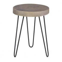Laredo Grey Wash Teak Accent Table by East At Main