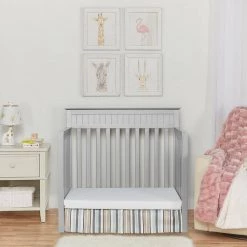 Harbor 4-in-1 Pebble Grey Convertible Mini Crib by Dream On Me -Shabby Chic Shop pebble grey dream on me cribs 636 pg 31 1000