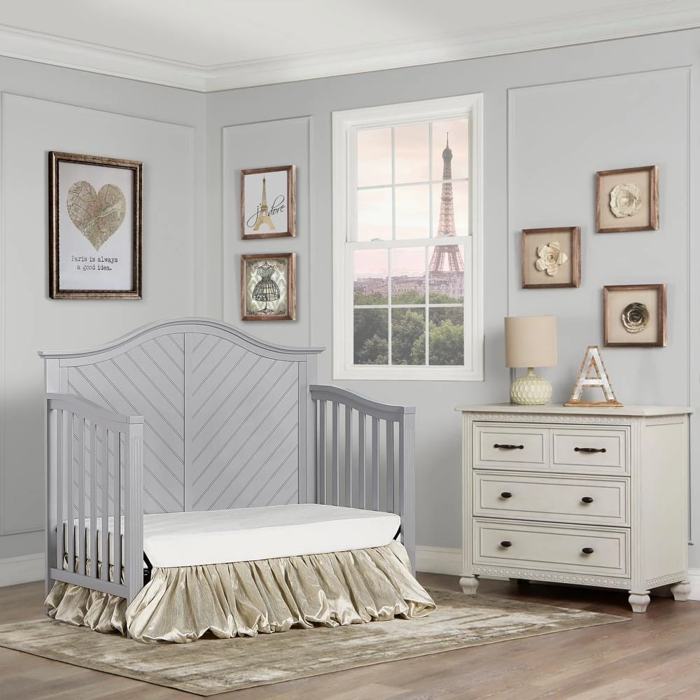 Ella Pebble Grey 5-in-1 Convertible Crib by Dream On Me 5 Ella Pebble Grey 5-in-1 Convertible Crib by Dream On Me - Image 5