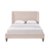 Maisy Pink Bed Wingback Linen Queen by Shabby Chic