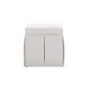 Jakayla Pure White Ottoman Single Tuft Linen by Shabby Chic