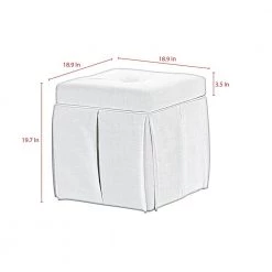 Jakayla Pure White Ottoman Single Tuft Linen by Shabby Chic 9 Jakayla Pure White Ottoman Single Tuft Linen by Shabby Chic -Shabby Chic Shop pure white shabby chic ottomans sso218 03we hd 66 1000