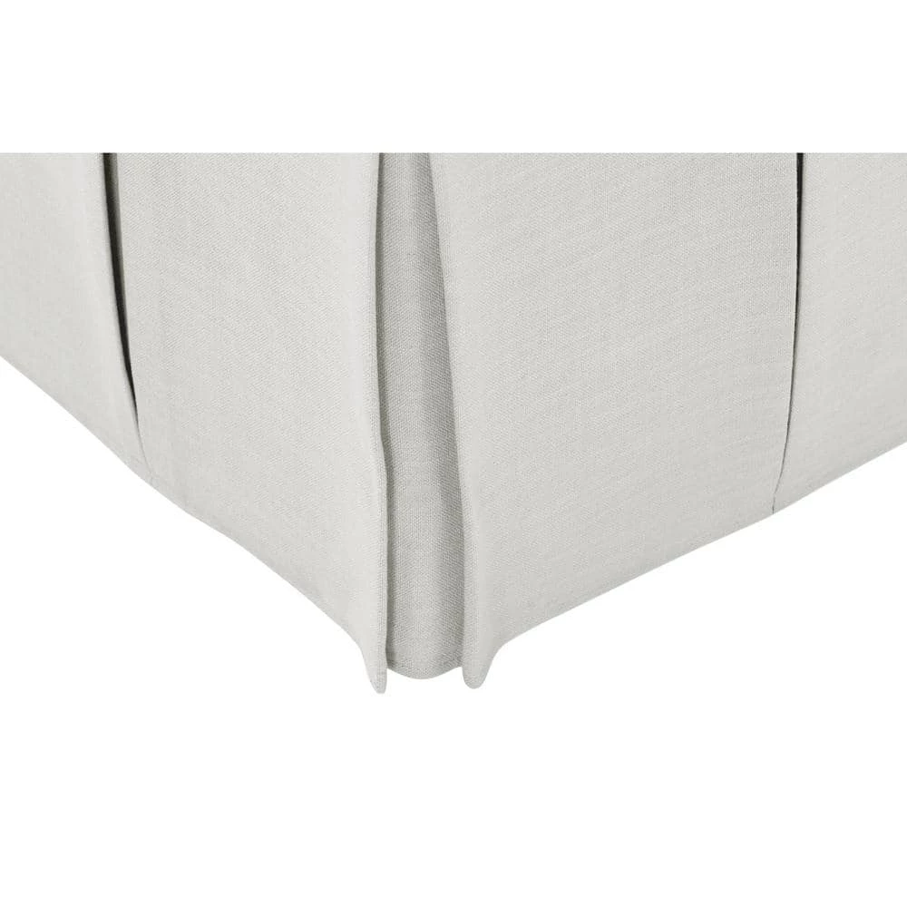 Jakayla Pure White Ottoman Single Tuft Linen by Shabby Chic 4 Jakayla Pure White Ottoman Single Tuft Linen by Shabby Chic - Image 4