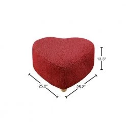 Yousif Red Ottoman Upholstered Sherpa 25.2 in. L x 25.2 in. W x 13.3 in. H by Shabby Chic 11 Yousif Red Ottoman Upholstered Sherpa 25.2 in. L x 25.2 in. W x 13.3 in. H by Shabby Chic -Shabby Chic Shop red shabby chic ottomans son297 26rd hd 40 1000