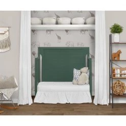 Bellport 4-in-1 Safari Green Convertible Mini/ Portable Crib I Mini Baby Crib I Includes 1.5 Mattress by Dream On Me -Shabby Chic Shop safari green dream on me cribs 637 pea 4f 1000