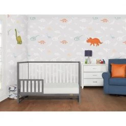 Arlo 5-in-1 Steel Grey and White Convertible Crib by Dream On Me -Shabby Chic Shop steel grey and white dream on me cribs 658 sgyw 44 1000