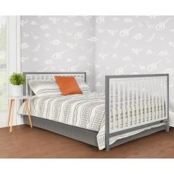 Arlo 5-in-1 Steel Grey and White Convertible Crib by Dream On Me -Shabby Chic Shop steel grey and white dream on me cribs 658 sgyw 76 1000