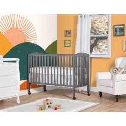 Folding Steel Grey Full Size Crib by Dream On Me 13 Folding Steel Grey Full Size Crib by Dream On Me -Shabby Chic Shop steel grey dream on me cribs 673 sgy 31 1000