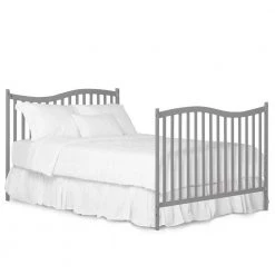 Chelsea Steel Grey 5-in-1 Convertible Crib by Dream On Me -Shabby Chic Shop steel grey dream on me cribs 680 sgy 44 1000