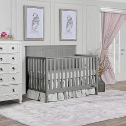 Alexa Storm Grey 5-in-1 Convertible Crib by Dream On Me -Shabby Chic Shop storm grey dream on me cribs 728 sgy 31 1000