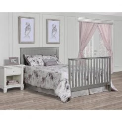 Alexa Storm Grey 5-in-1 Convertible Crib by Dream On Me -Shabby Chic Shop storm grey dream on me cribs 728 sgy 44 1000