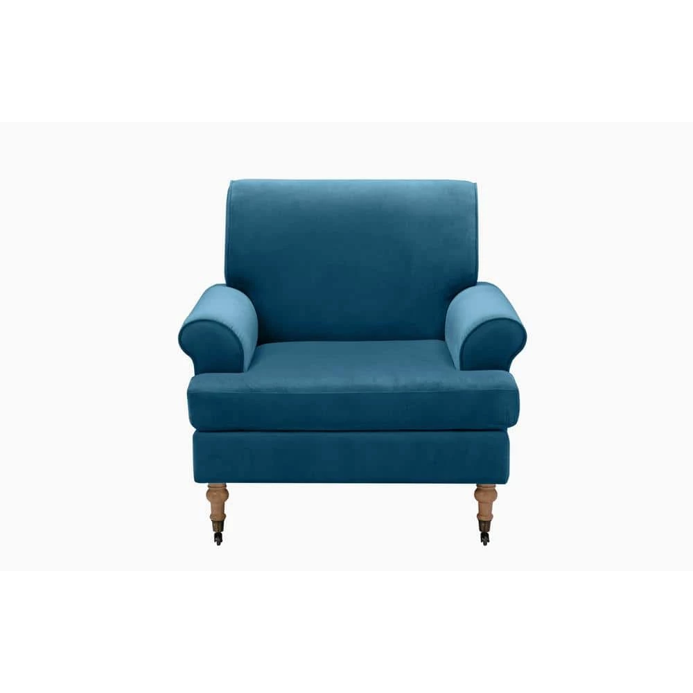 Jakobe Teal Accent Chair Saber Back Leg Velvet by Shabby Chic 1 Jakobe Teal Accent Chair Saber Back Leg Velvet by Shabby Chic