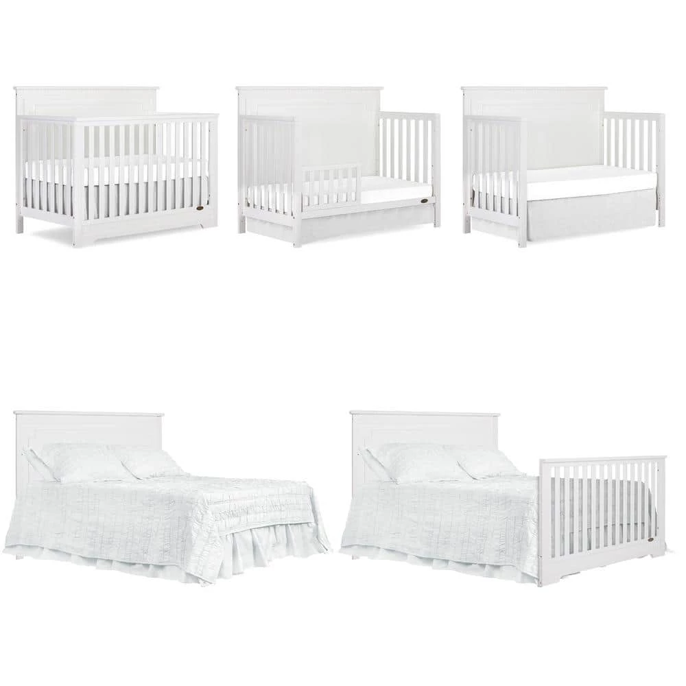 Morgan White 5 in 1 Convertible Crib by Dream On Me 3 Morgan White 5 in 1 Convertible Crib by Dream On Me - Image 3