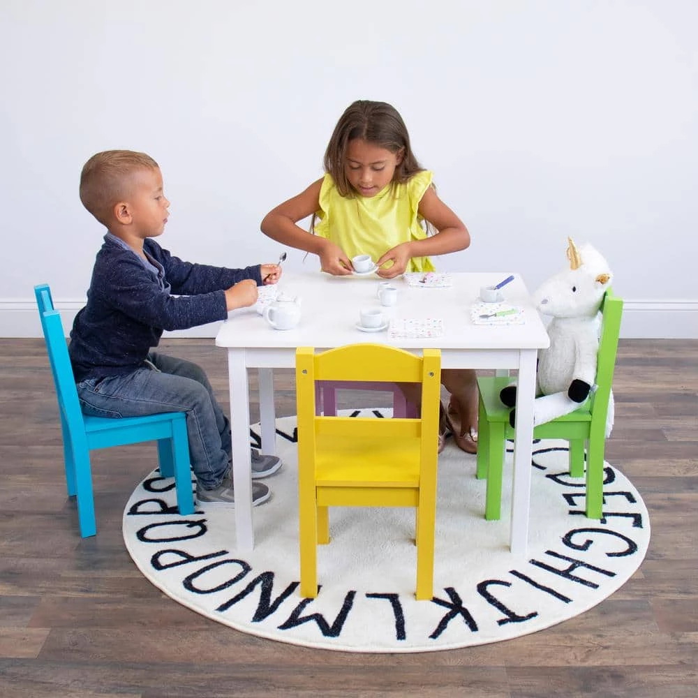 Pastel 5-Piece Kids Table and Chair Set by Humble Crew 10 Pastel 5-Piece Kids Table and Chair Set by Humble Crew - Image 10