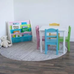 Pastel 5-Piece Kids Table and Chair Set by Humble Crew 16 Pastel 5-Piece Kids Table and Chair Set by Humble Crew -Shabby Chic Shop white and pastel humble crew kids tables chairs tc714 44 1000