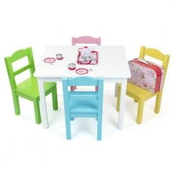 Pastel 5-Piece Kids Table and Chair Set by Humble Crew 13 Pastel 5-Piece Kids Table and Chair Set by Humble Crew -Shabby Chic Shop white and pastel humble crew kids tables chairs tc714 66 1000