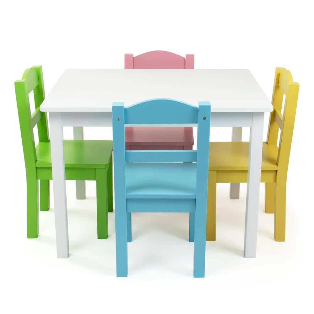 Pastel 5-Piece Kids Table and Chair Set by Humble Crew 5 Pastel 5-Piece Kids Table and Chair Set by Humble Crew - Image 5