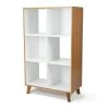 Wood/White Morgan 6 Cube Toy Storage Mid-Century Organizer by Humble Crew