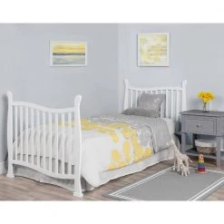 Piper 4-in-1 White Convertible Mini Crib by Dream On Me -Shabby Chic Shop white dream on me cribs 631 w 44 1000
