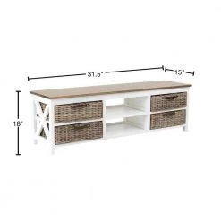 Lovell 32 in. White Rectangle Wood Console Table with Storage by East At Main 7 Lovell 32 in. White Rectangle Wood Console Table with Storage by East At Main -Shabby Chic Shop white east at main console tables tt df sn406 wh 40 1000