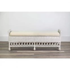 Longley Double Bench, 20.5 in., White by East At Main -Shabby Chic Shop white east at main dining benches tt wr de205 wh c3 1000