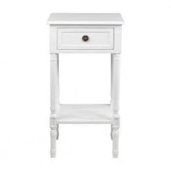Lilith White Side Table by East At Main -Shabby Chic Shop white east at main end side tables tt du 75005 wh 4f 1000