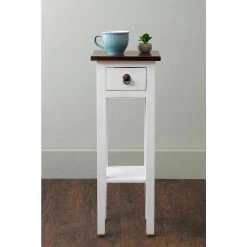 Rico 32 in. White Mahogany Accent Table by East At Main -Shabby Chic Shop white east at main end side tables tt ut ry509 wh 31 1000