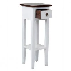 Rico 32 in. White Mahogany Accent Table by East At Main -Shabby Chic Shop white east at main end side tables tt ut ry509 wh 4f 1000