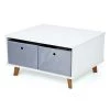 Morgan White and Grey Fabric Storage Bin Mid-Century Kids Activity Table by Humble Crew