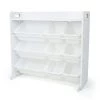 Cambridge 31.3 in. H White Toy Storage Organizer with Shelf and 9 Storage Bins by Humble Crew