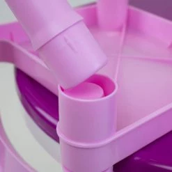 Bright Colors 2-in-1 Plastic Building Block-Compatible Kids Activity Table and 2 Chairs Set by Humble Crew -Shabby Chic Shop white pink purple humble crew kids tables chairs ct642 44 1000