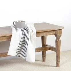 Patricia Natural Dining Bench with Mindi Wood, 16.9 in. x 58.8 in. x 13.8 in. by East At Main -Shabby Chic Shop white wash east at main dining benches tt sb 53061 31 1000