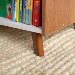 Morgan Kids Wooden 2 Shelf Mid-Century Bookcase, Wood Grain & White by Humble Crew -Shabby Chic Shop white wood grain humble crew kids bookshelves bc70571 1f 1000