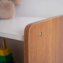 Morgan Kids Wooden 2 Shelf Mid-Century Bookcase, Wood Grain & White by Humble Crew -Shabby Chic Shop white wood grain humble crew kids bookshelves bc70571 4f 1000