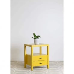 Westerly 22 in. Yellow Acacia Accent Table by East At Main -Shabby Chic Shop yellow east at main end side tables tt vc hp325 yl 31 1000