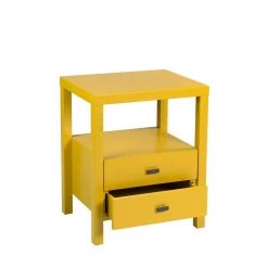 Westerly 22 in. Yellow Acacia Accent Table by East At Main -Shabby Chic Shop yellow east at main end side tables tt vc hp325 yl 4f 1000